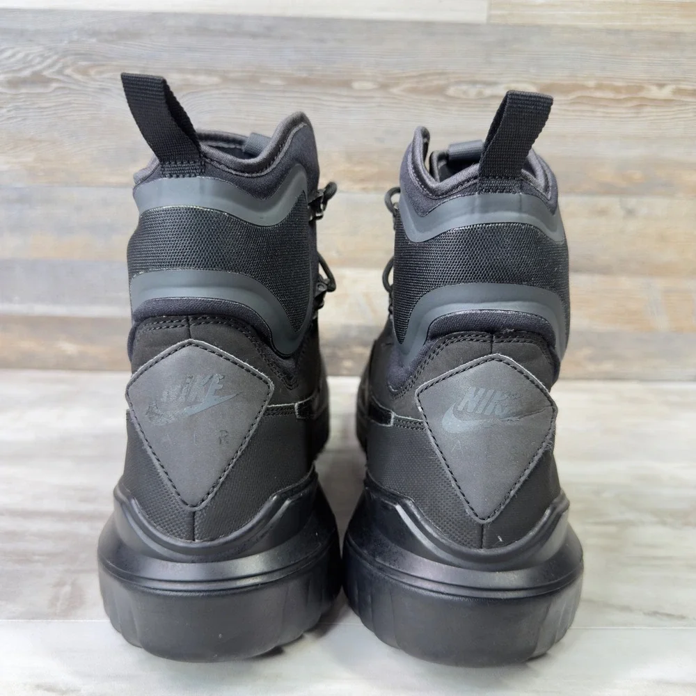 Nike Air Wild Mid ACG Mens Size 10.5 Boots Tactical Hiking High Top Triple Black